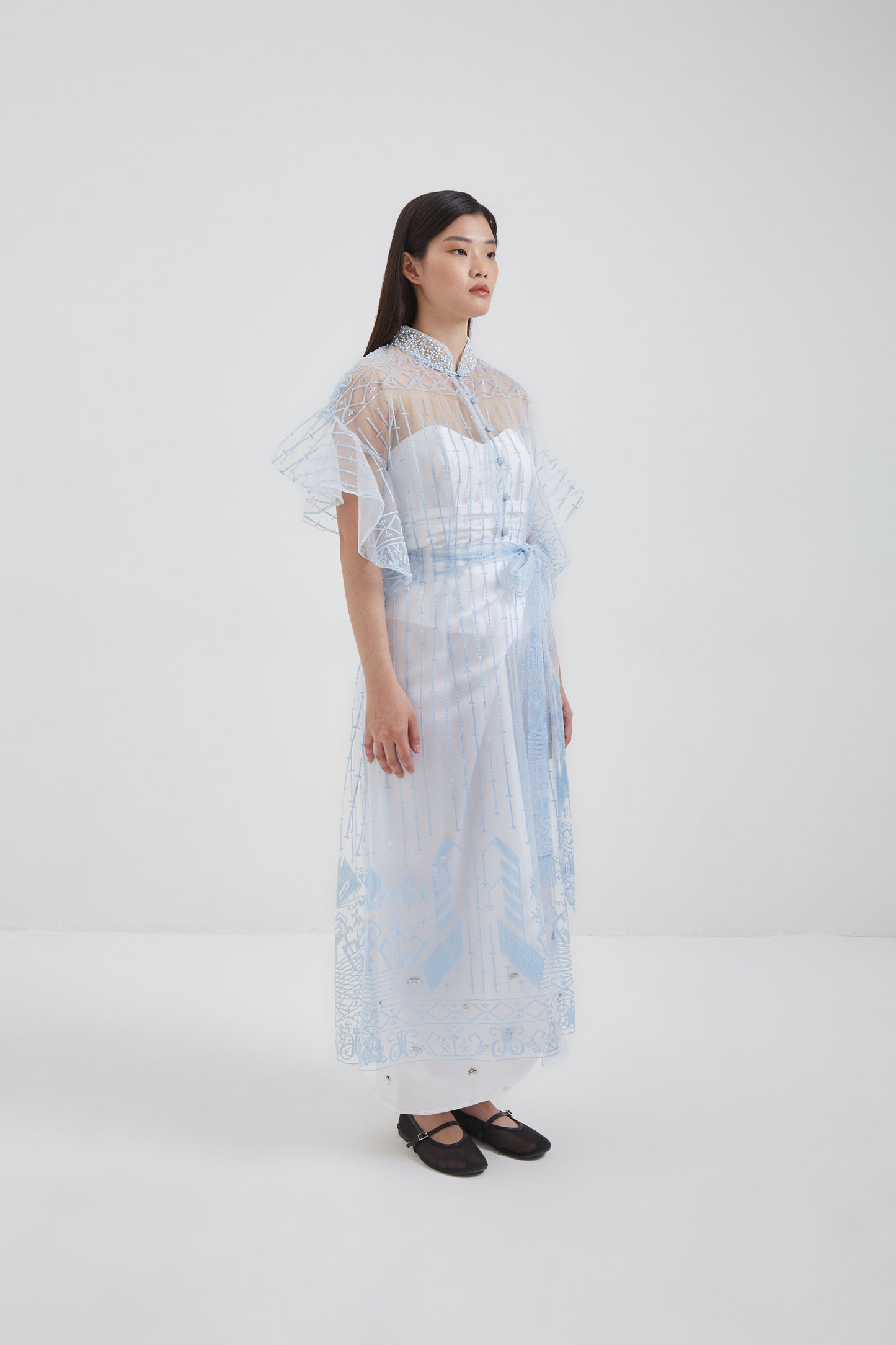 SENSES x Love and Flair : Blue Signature Fabric Long Dress