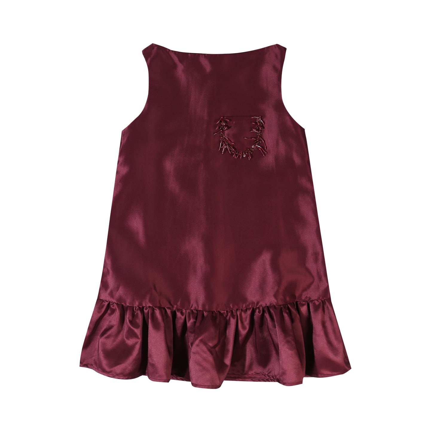 Pocket Dress in Maroon